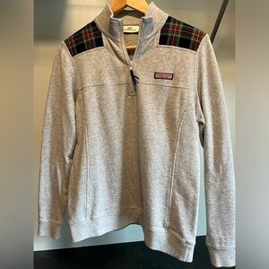 Vineyard Vines Plaid 1/4 Zip Pullover